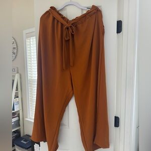 HEIMISH USA Wide Leg Pants in Rich Chestnut Color